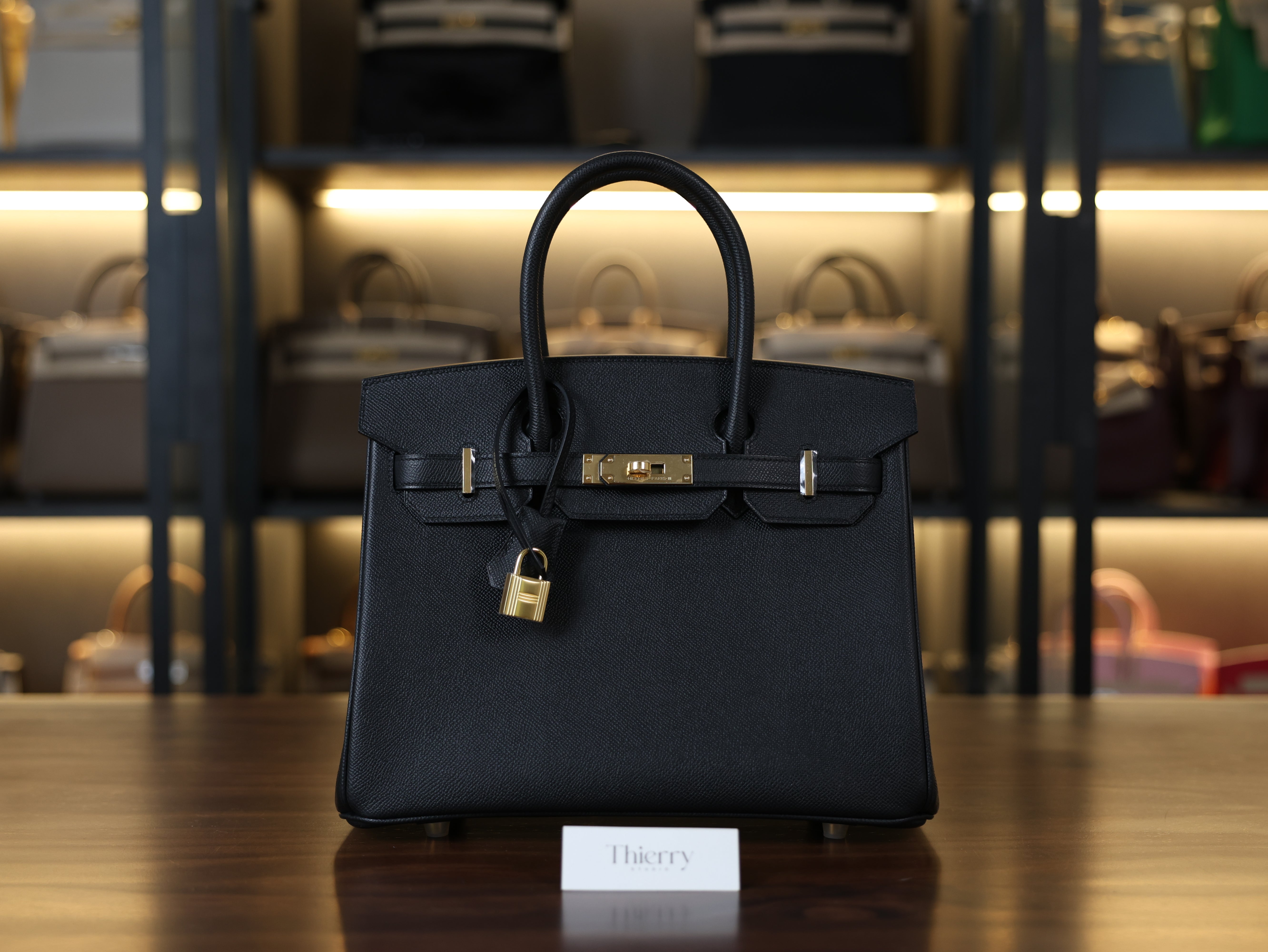 버킨 30 앱송 르투르네 블랙 금장