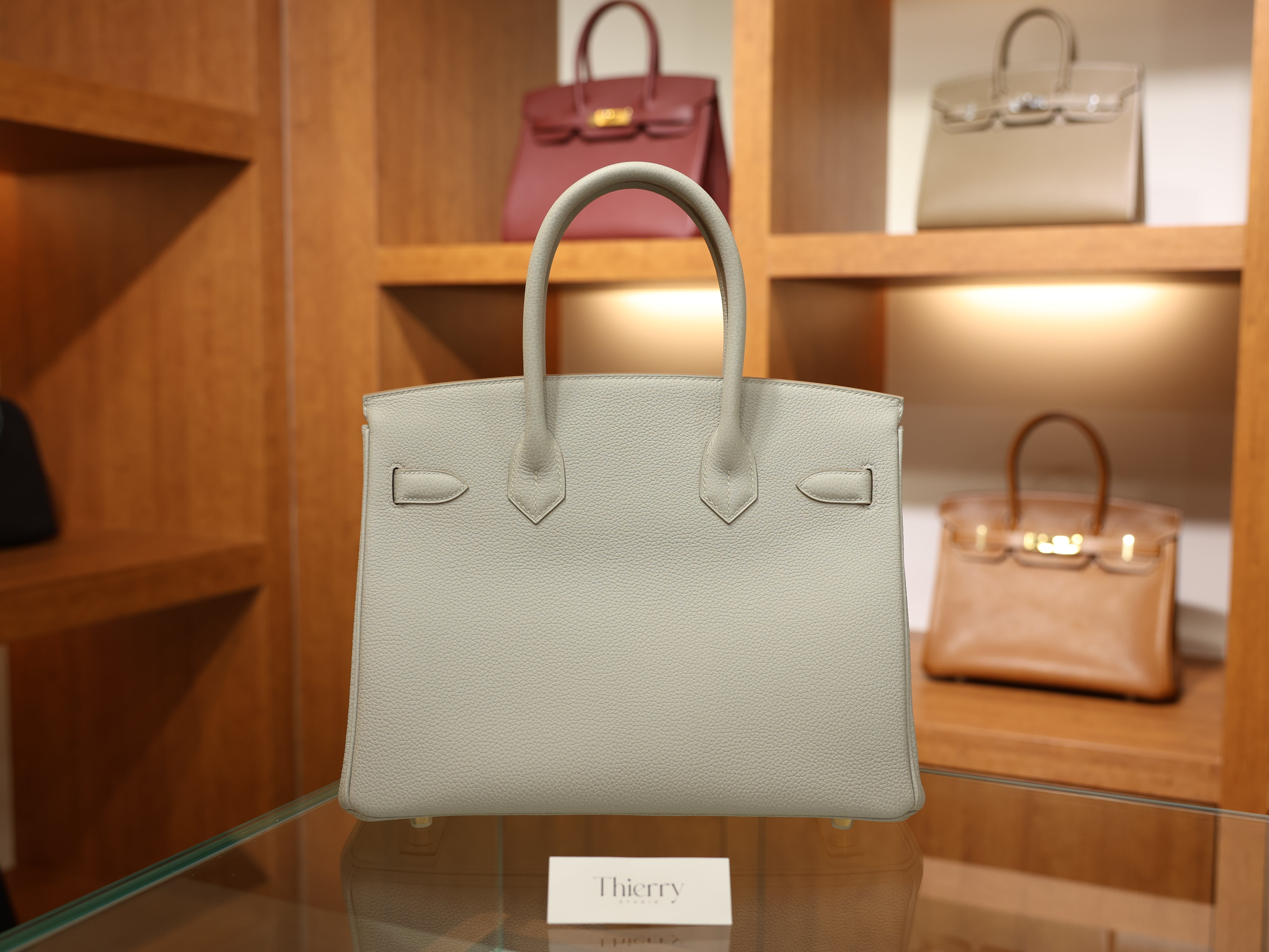 버킨 30 토고 그리스 펄 금장
